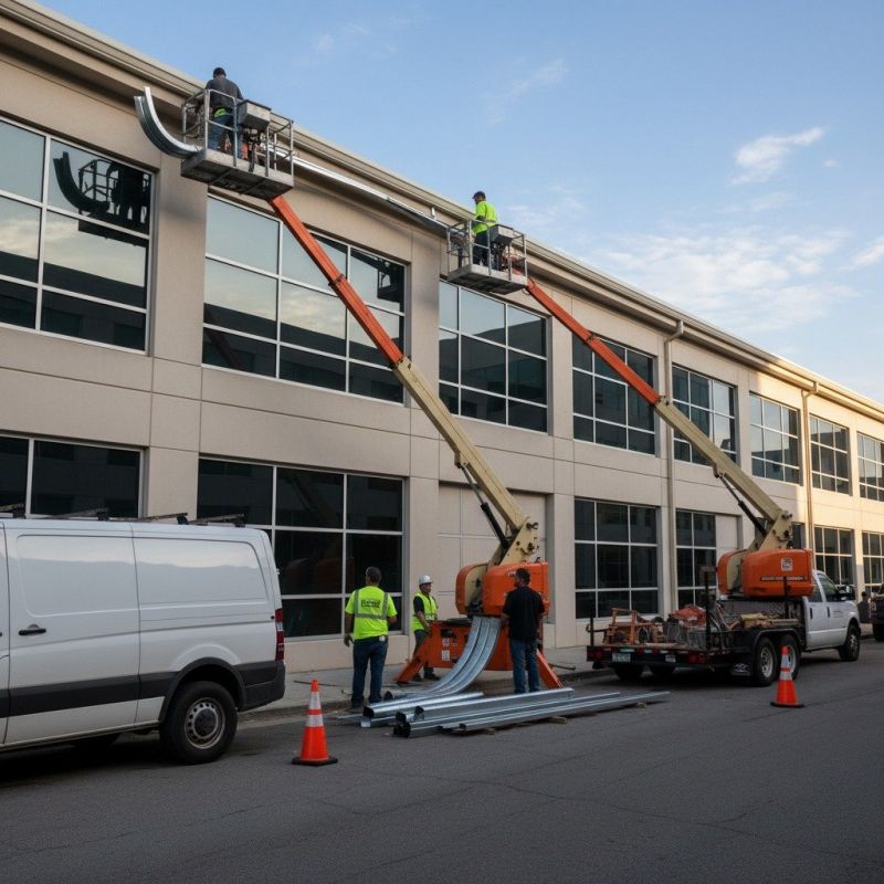 Seamless Metal Gutter Installation